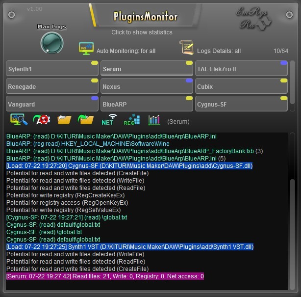 PluginsMonitor Snapshot