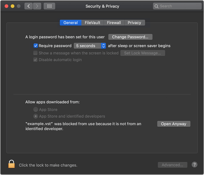 Allow developer for OSX